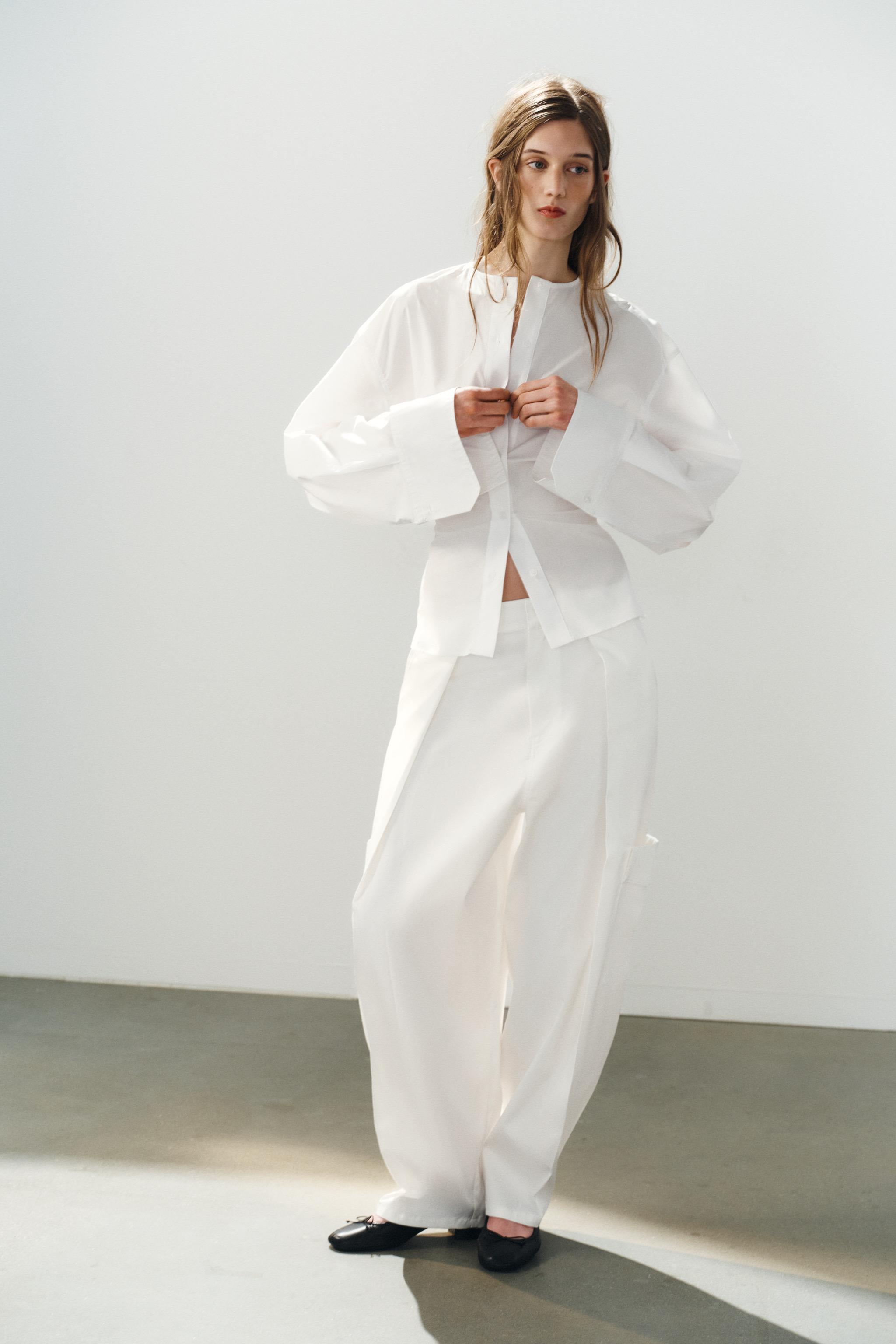 SATIN BALLOON CARGO TROUSERS